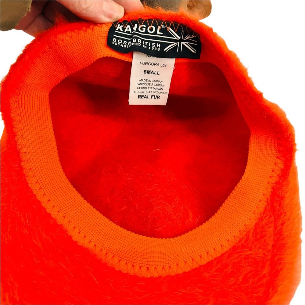 Kangol Orange Furgora 504 Genuine Angora Rabbit Fur C… Gem